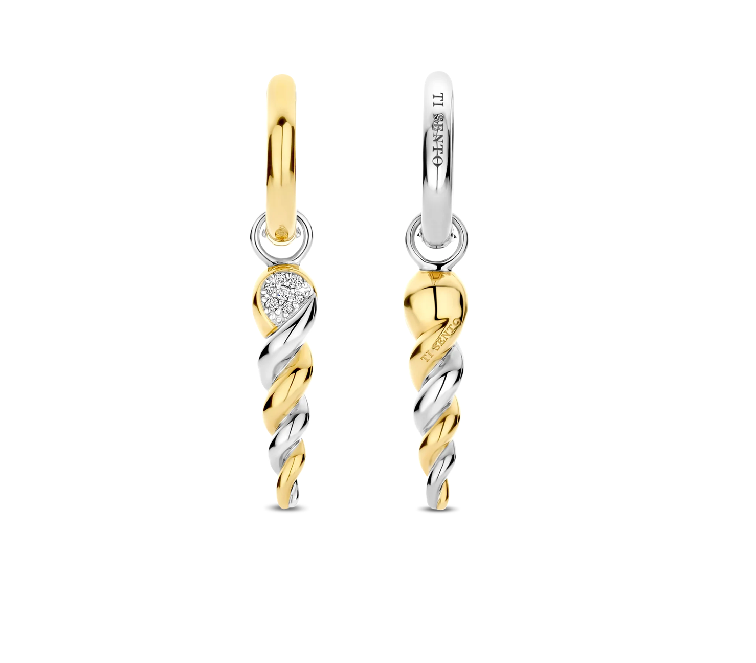 Ti Sento Gold-Plated Twisted Drop Earrings | Ti Sento Milano | Luby 