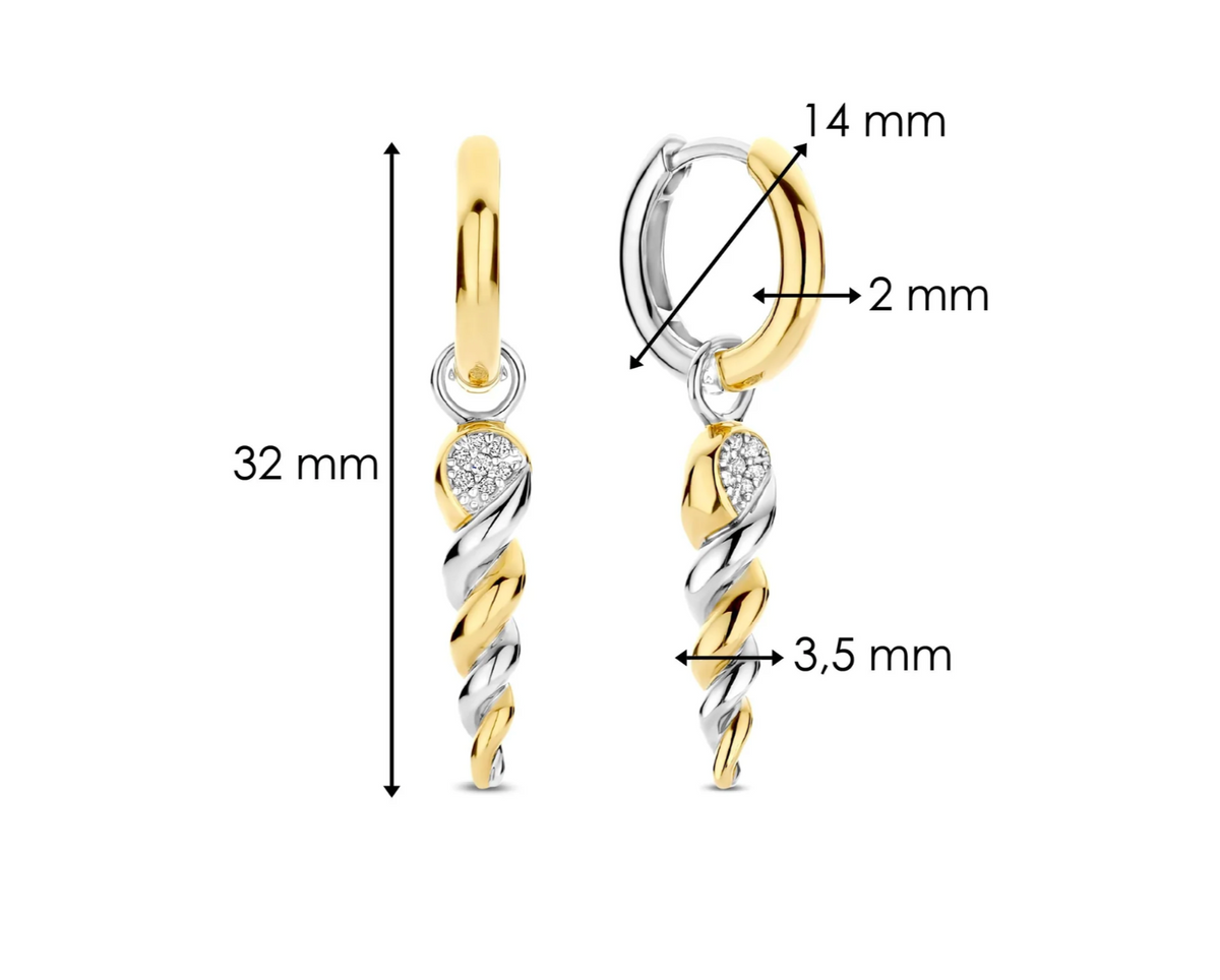 Ti Sento Gold-Plated Twisted Drop Earrings | Ti Sento Milano | Luby 