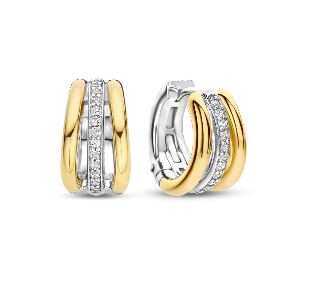 TI SENTO Gold-Plated Hoop Earrings 78010ZY | Ti Sento Milano | Luby 