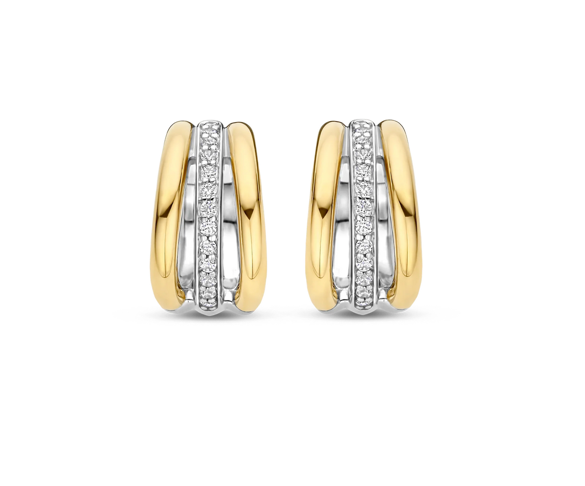TI SENTO Gold-Plated Hoop Earrings 78010ZY | Ti Sento Milano | Luby 