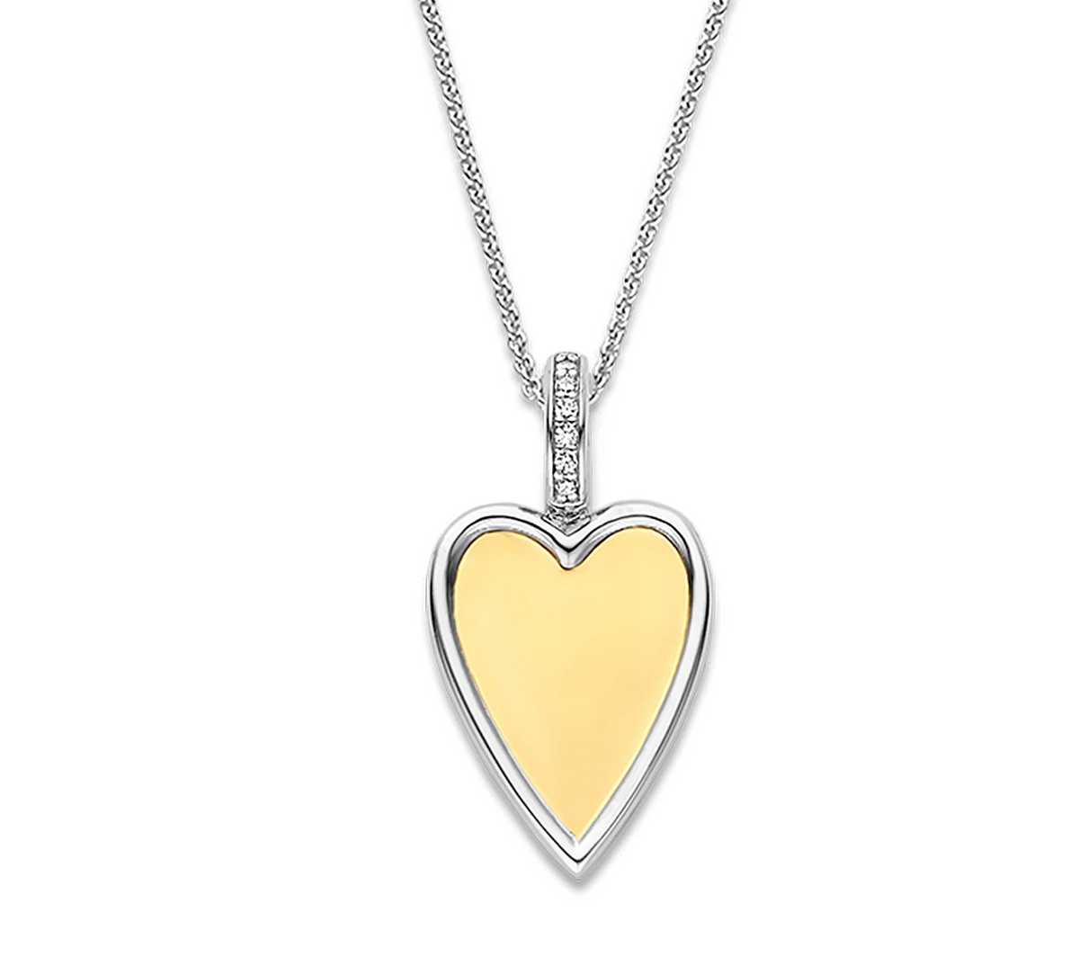 TI SENTO Gold-Plated Silver Heart Pendant 6842ZY | Ti Sento Milano | Luby 