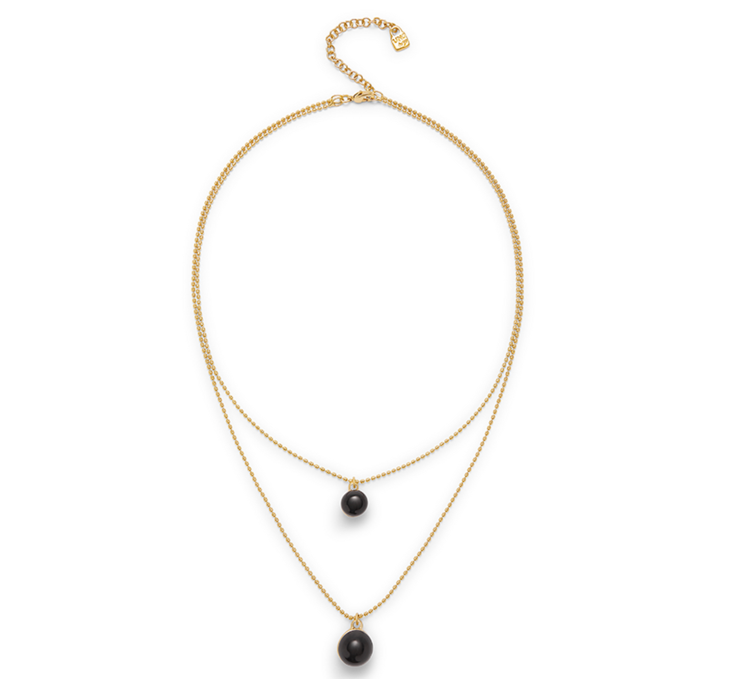 Ser Fascinante Black Murano Glass Necklace 18K Gold Plated | Uno de 50 | Luby 