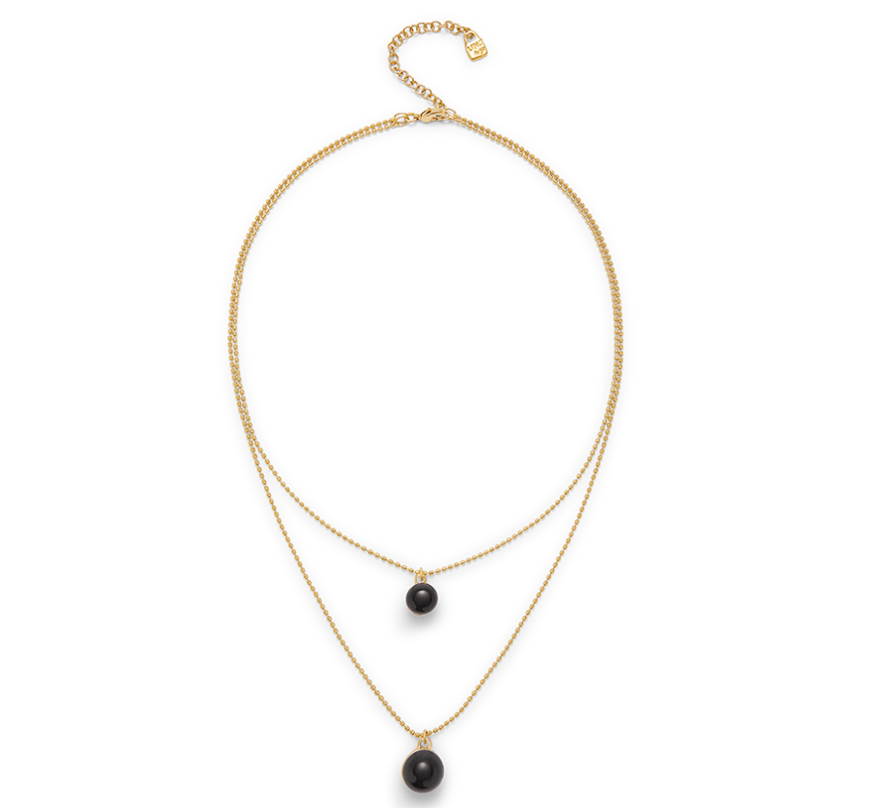 Ser Fascinante Black Murano Glass Necklace 18K Gold Plated | Uno de 50 | Luby 