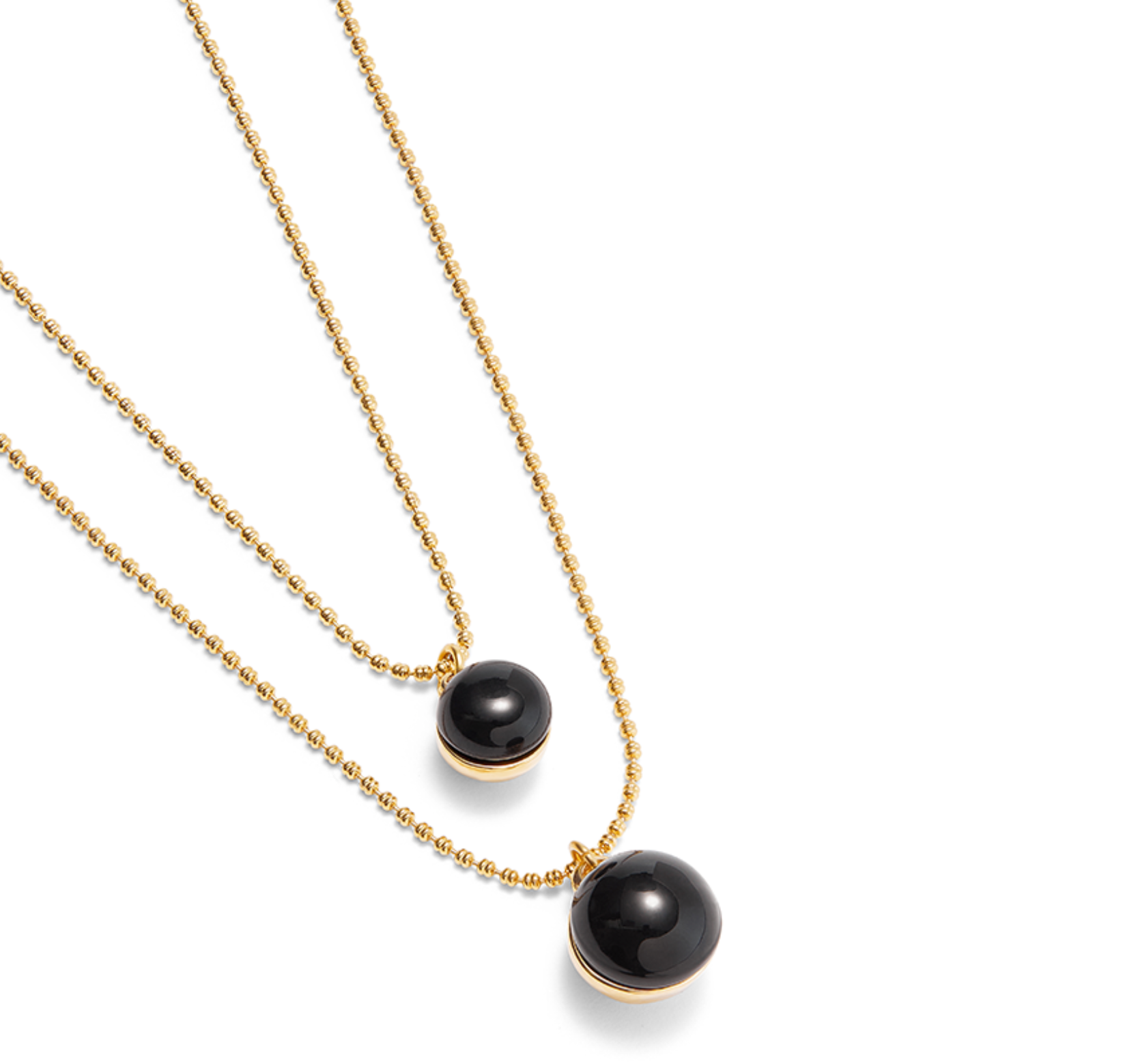 Ser Fascinante Black Murano Glass Necklace 18K Gold Plated | Uno de 50 | Luby 