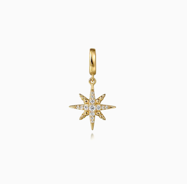 14K Yellow Gold Diamond Star Charm | Gabriel & Co. | Luby 