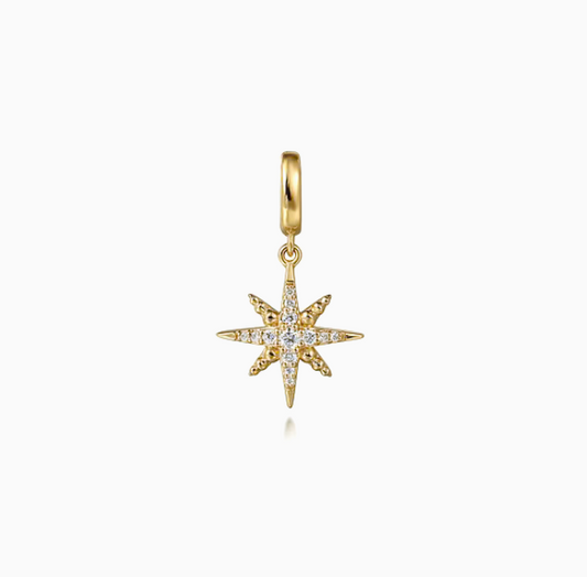 14K Yellow Gold Diamond Star Charm | Gabriel & Co. | Luby 