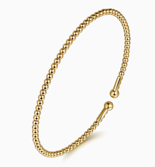 14K Yellow Gold Bujukan Split Bangle | Gabriel & Co. | Luby 