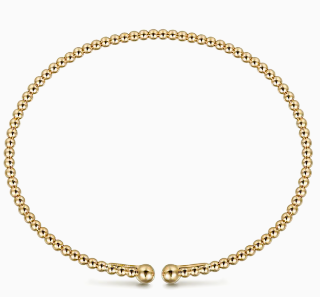 14K Yellow Gold Bujukan Split Bangle | Gabriel & Co. | Luby 