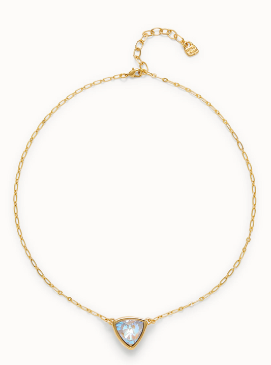 Pendant chain link necklace with multicolor crystal | Uno de 50 | Luby 