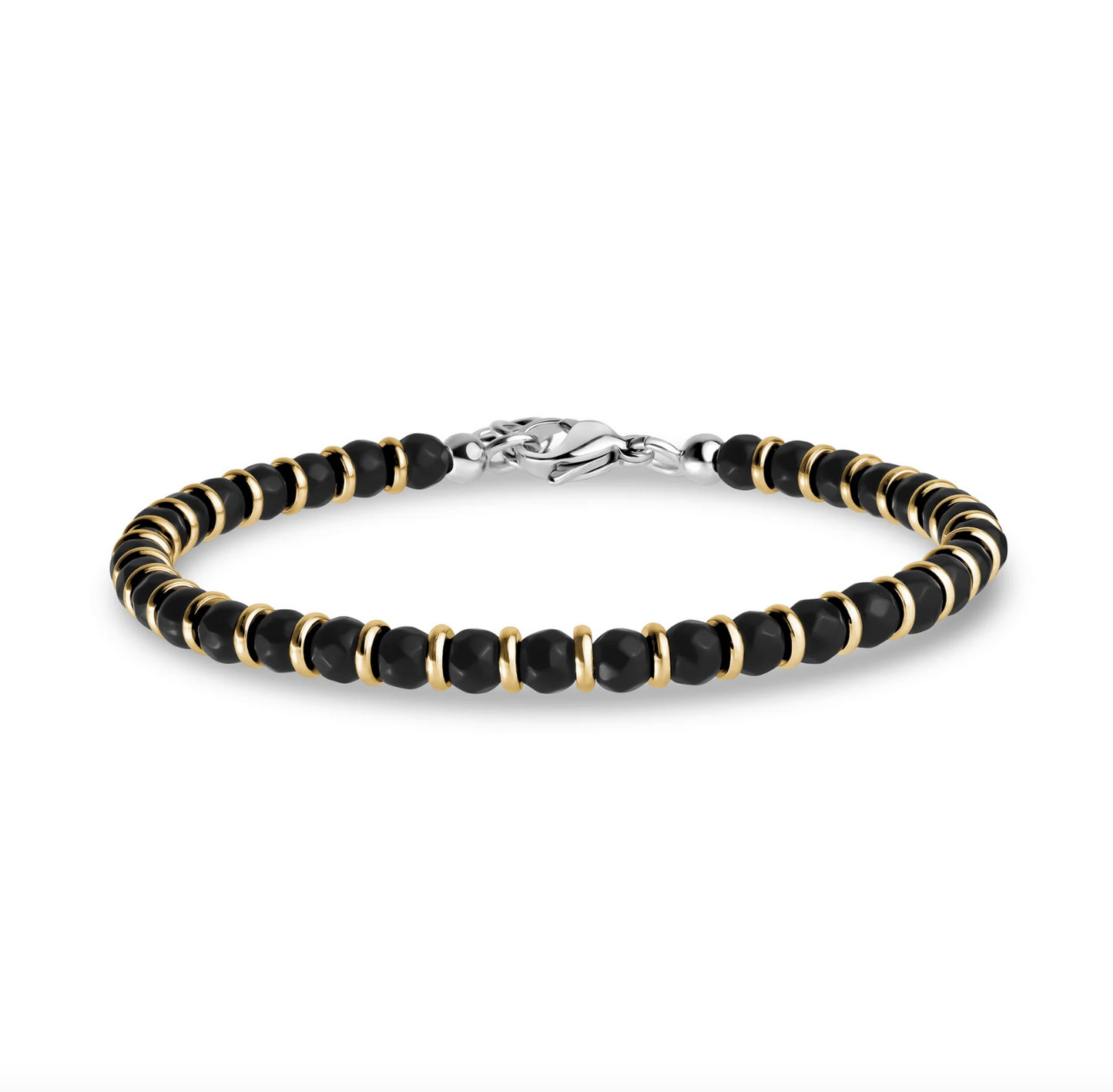 BLACK & GOLD BEAD BRACELET | ARZ Steel | Luby 
