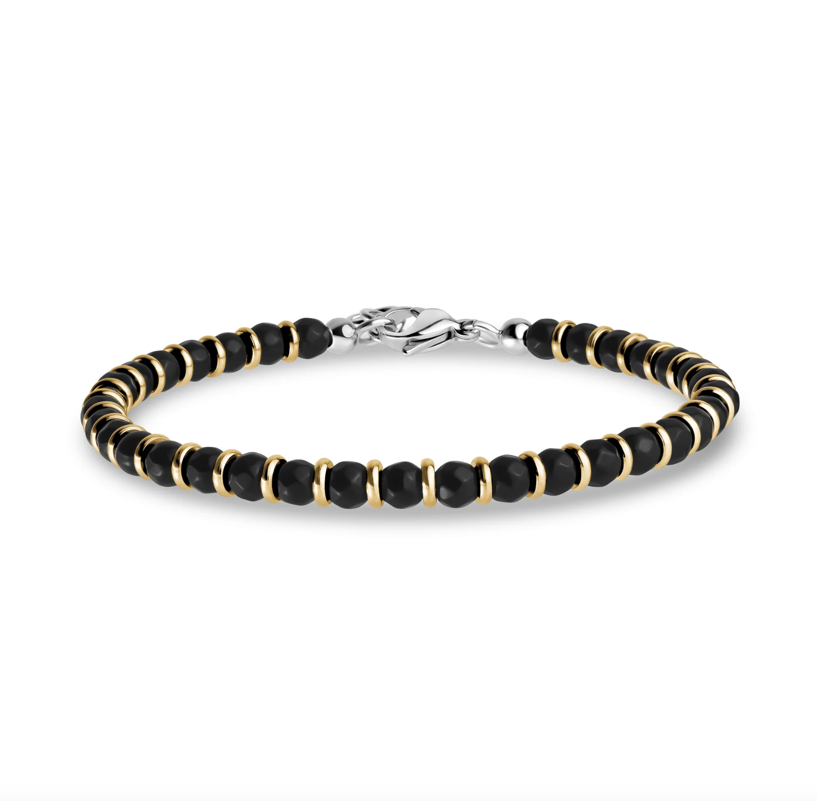 BLACK & GOLD BEAD BRACELET | ARZ Steel | Luby 