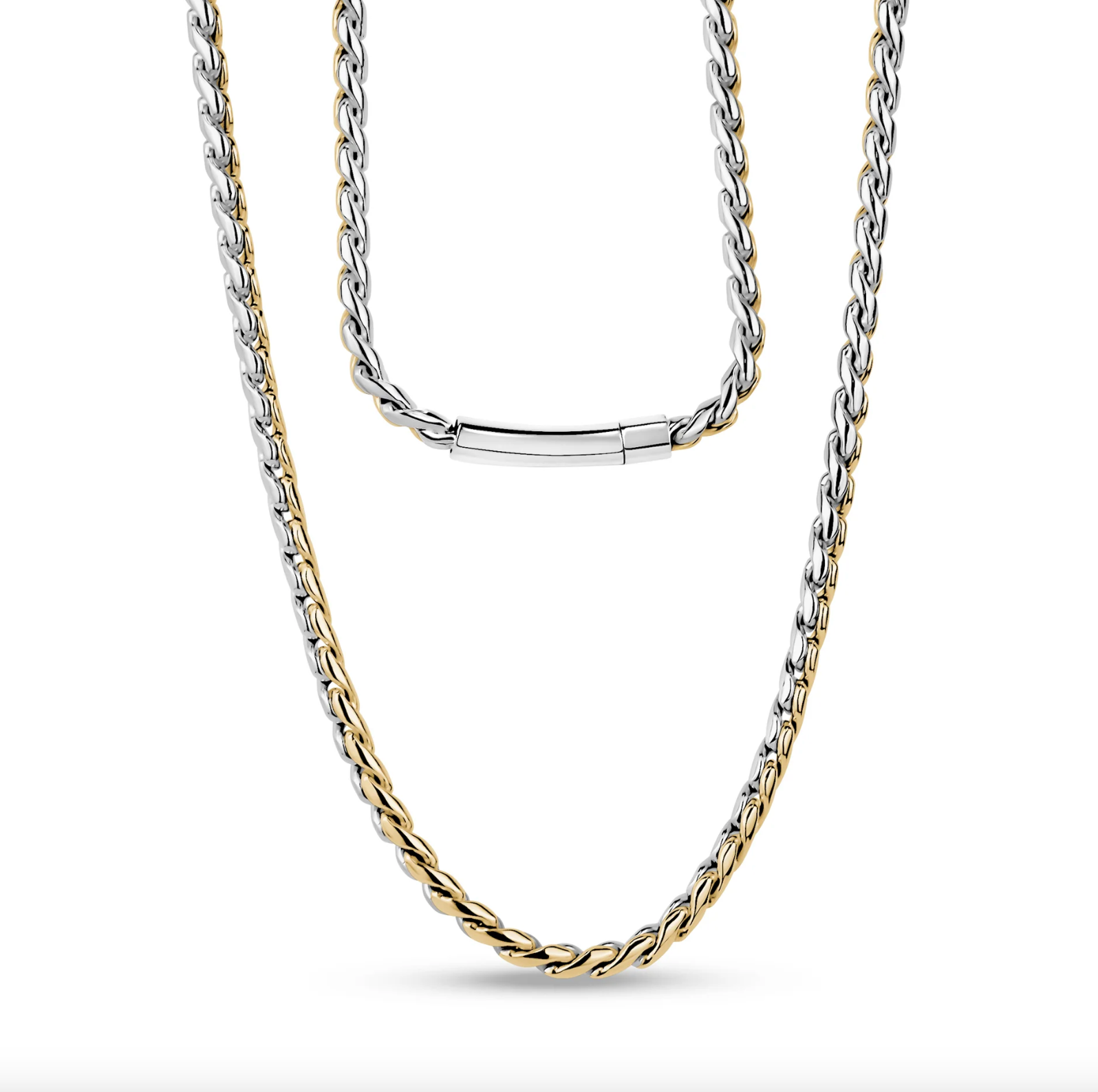 TWO-TONE LINK NECKLACE | ARZ Steel | Luby 