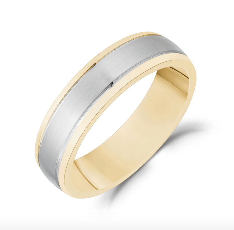 MATTE & POLISHED WEDDING BAND (6MM) | ARZ Steel | Luby 