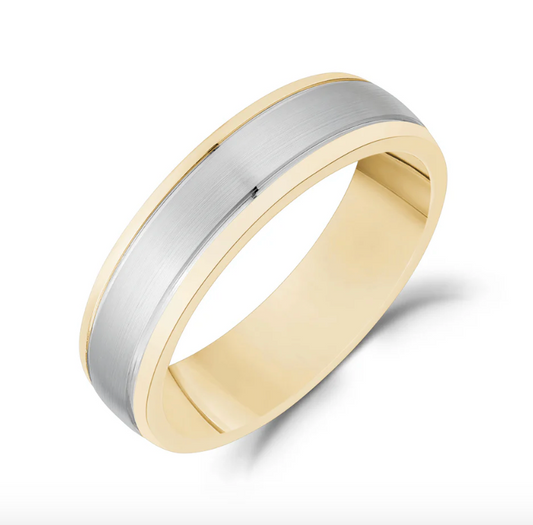 MATTE & POLISHED WEDDING BAND (6MM) | ARZ Steel | Luby 