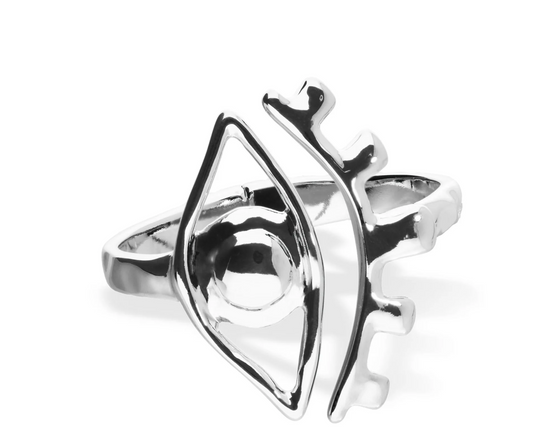 Metal Allot Rigid Plated Sterling Silver Eye Detail Bracelet | Uno de 50 | Luby 