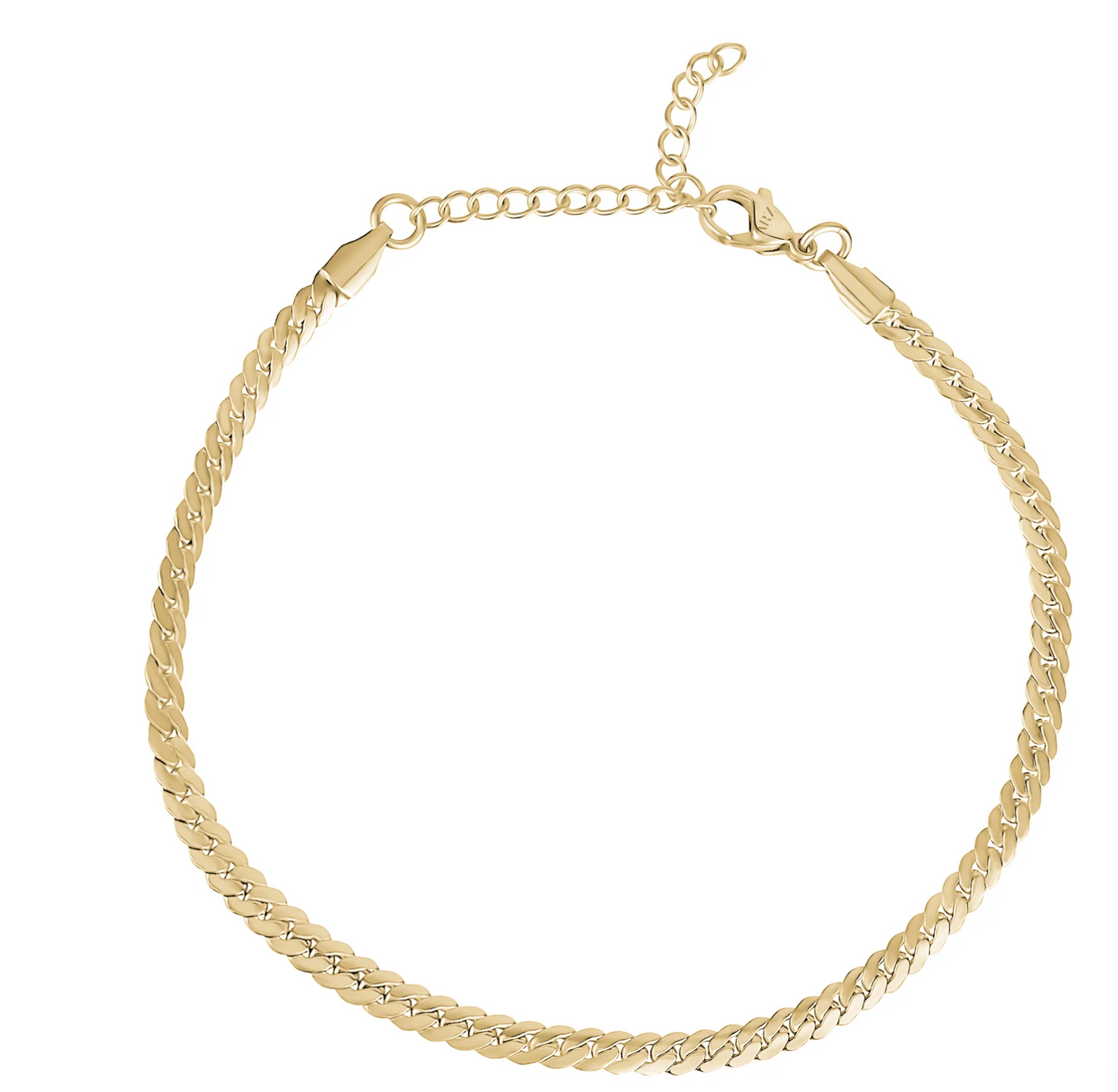 ARZ STEEL MIAMI CUBAN LINK ANKLE BRACELET (4MM) | ARZ Steel | Luby 