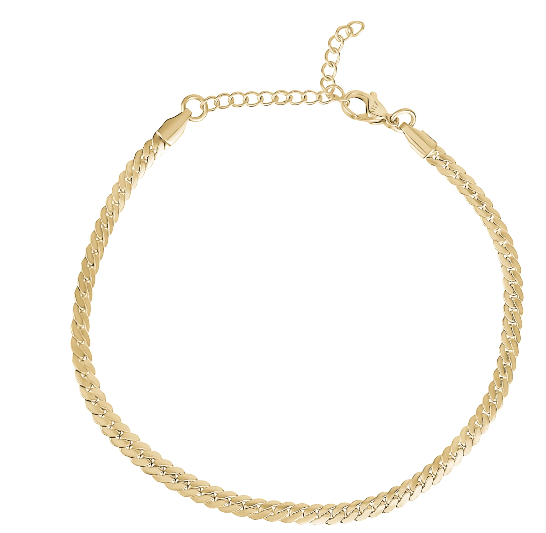 ARZ STEEL MIAMI CUBAN LINK ANKLE BRACELET (4MM) | ARZ Steel | Luby 