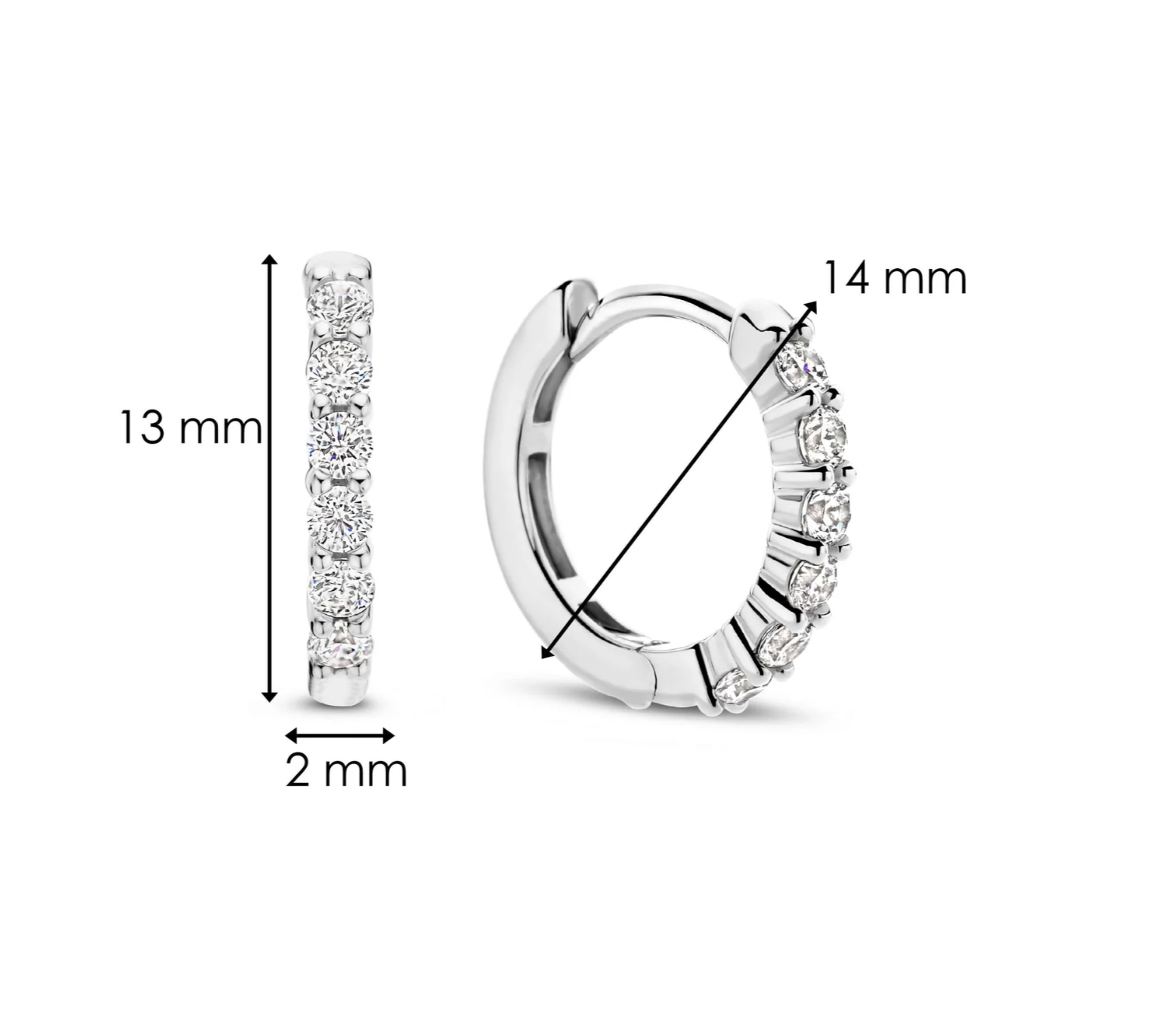 TI SENTO Small Hoops - 7957ZI | Ti Sento Milano | Luby 