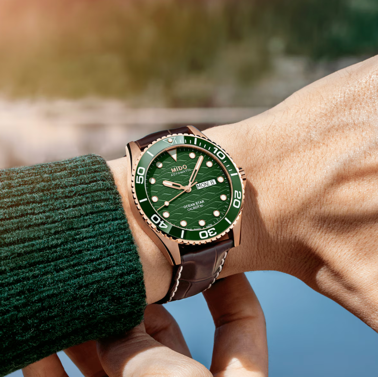 Mido Ocean Star 200C Leather Strap – Luby Mayaguez Mall