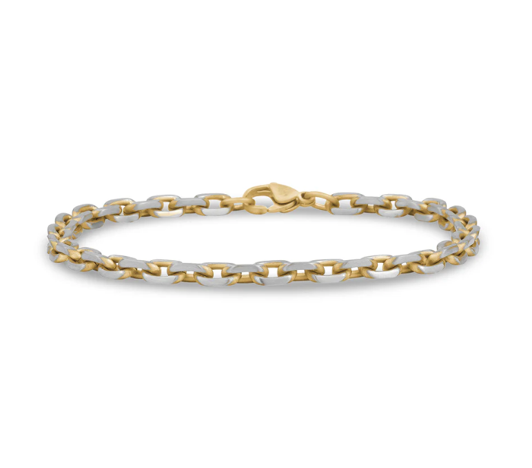 Cutting Edges Gold and Steel Bracelet