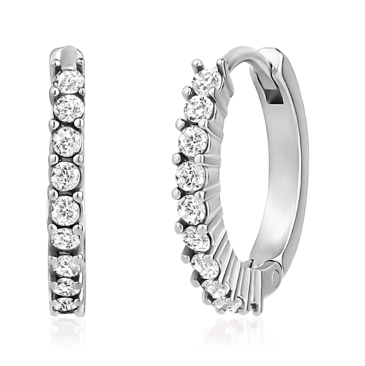 ARZ Hoops with CZ | ARZ Steel | Luby 