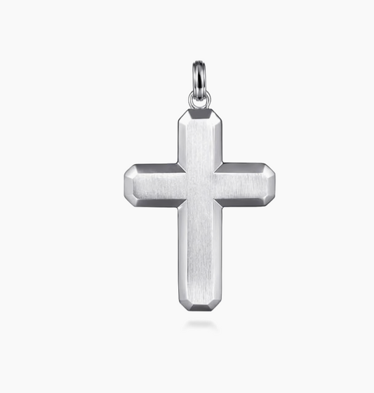 925 Sterling Silver Geometric Cross Pendant | Gabriel & Co. Silver | Luby 