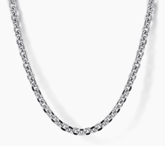 925 Sterling Silver Solid Men's Link Chain Necklace | Gabriel & Co. Silver | Luby 