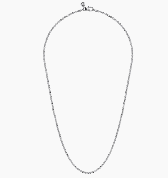 925 Sterling Silver Solid Men's Link Chain Necklace | Gabriel & Co. Silver | Luby 