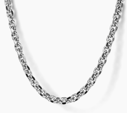 925 Sterling Silver Solid Men's Wheat Chain Necklace | Gabriel & Co. Silver | Luby 