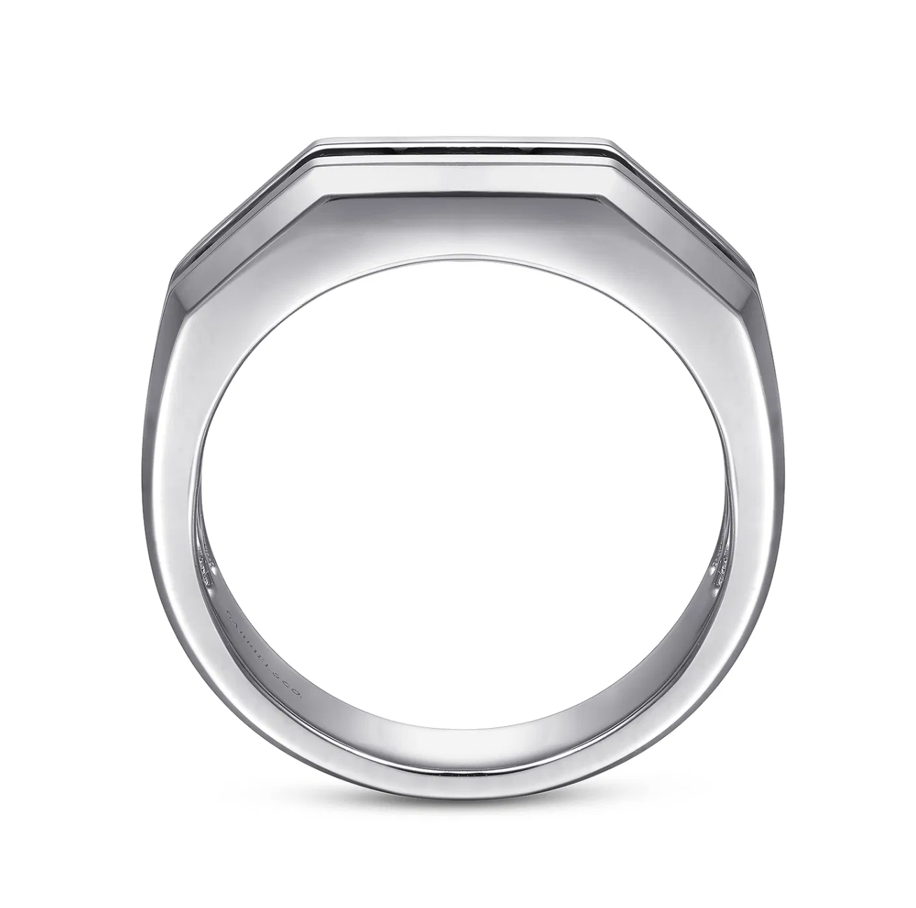 Gabriel & Co. 925 Sterling Silver and Black Spinel Men's Band | Gabriel & Co. Silver | Luby 