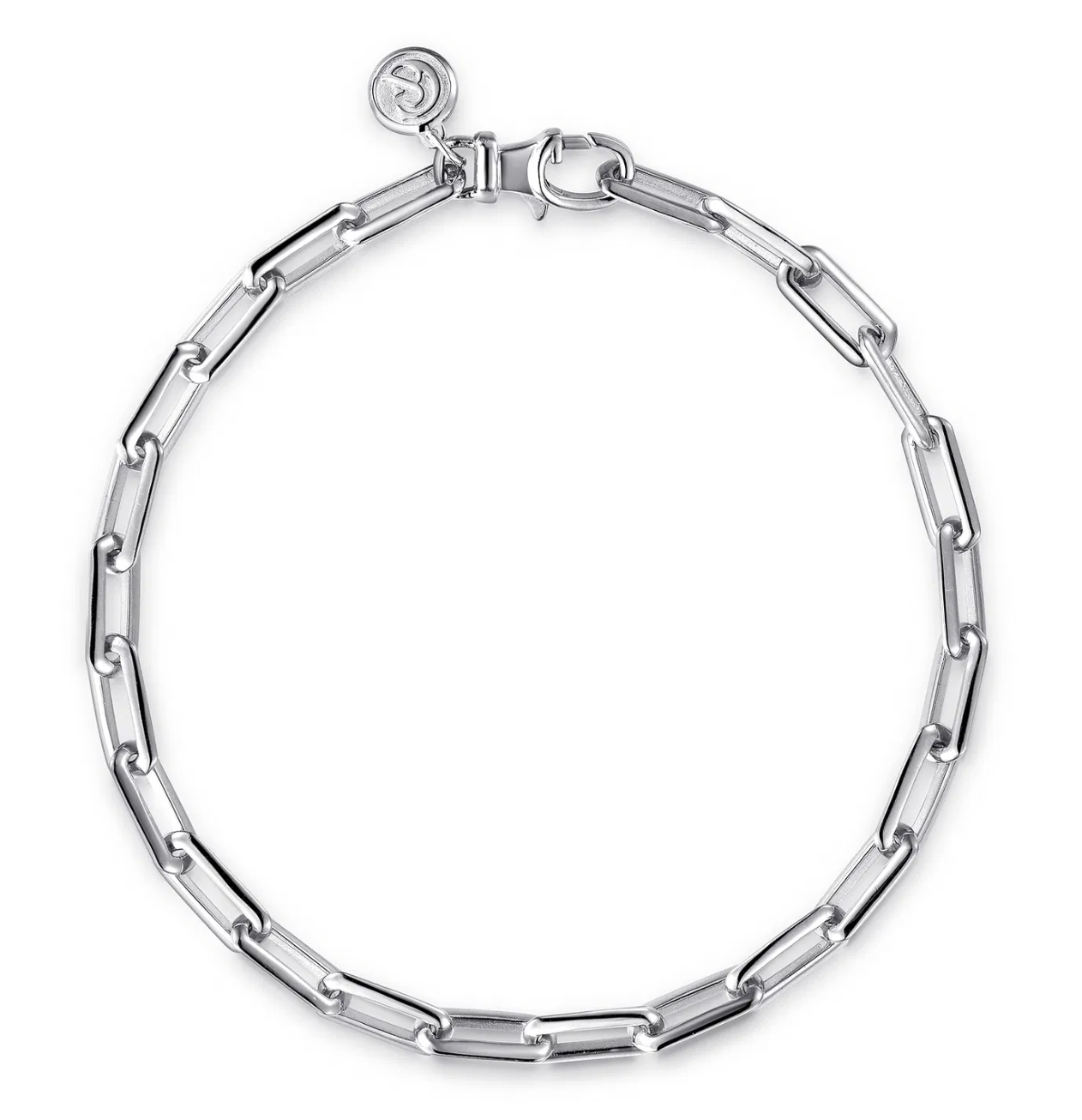 Gabriel & Co. 925 Sterling Silver Solid Elongated Chain Bracelet | Gabriel & Co. Silver | Luby 