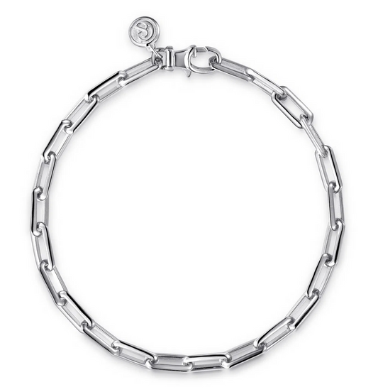 Gabriel & Co. 925 Sterling Silver Solid Elongated Chain Bracelet | Gabriel & Co. Silver | Luby 