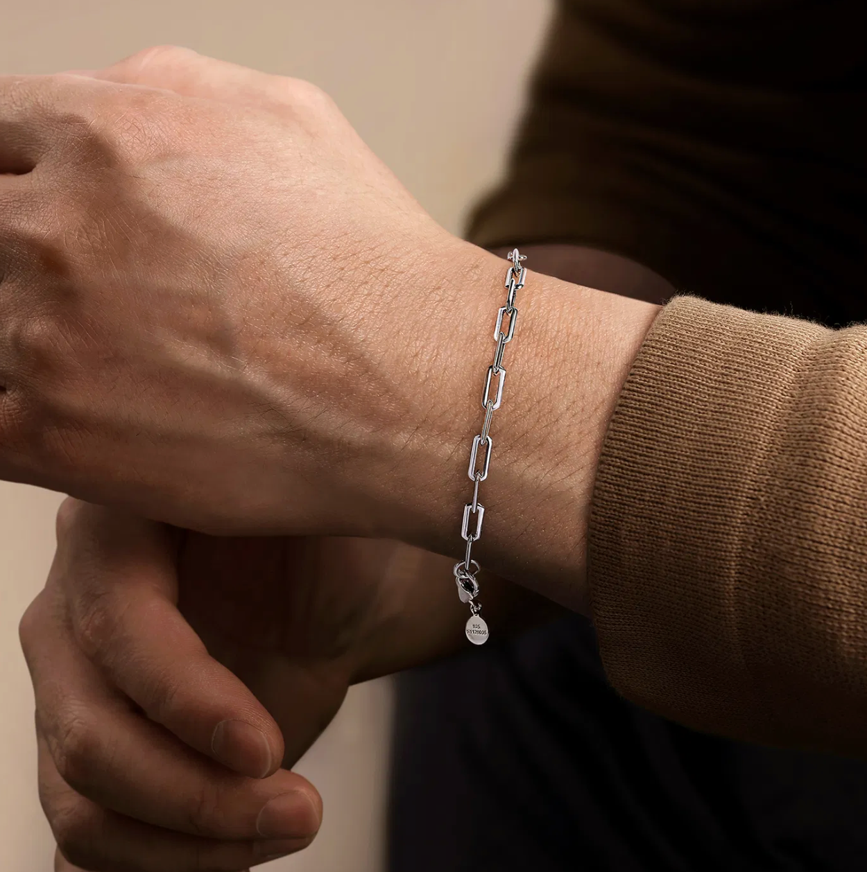 Gabriel & Co. 925 Sterling Silver Solid Elongated Chain Bracelet | Gabriel & Co. Silver | Luby 