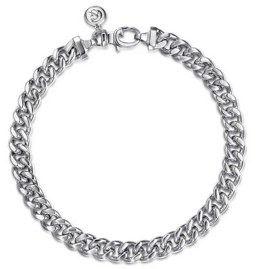 7 MM 925 Sterling Silver Solid Mens Cuban Link Chain with Diamond Cut Bracelet