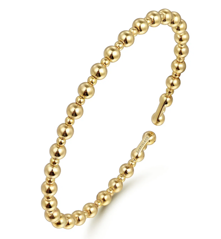 14K Yellow Gold Bujukan Open Bangle