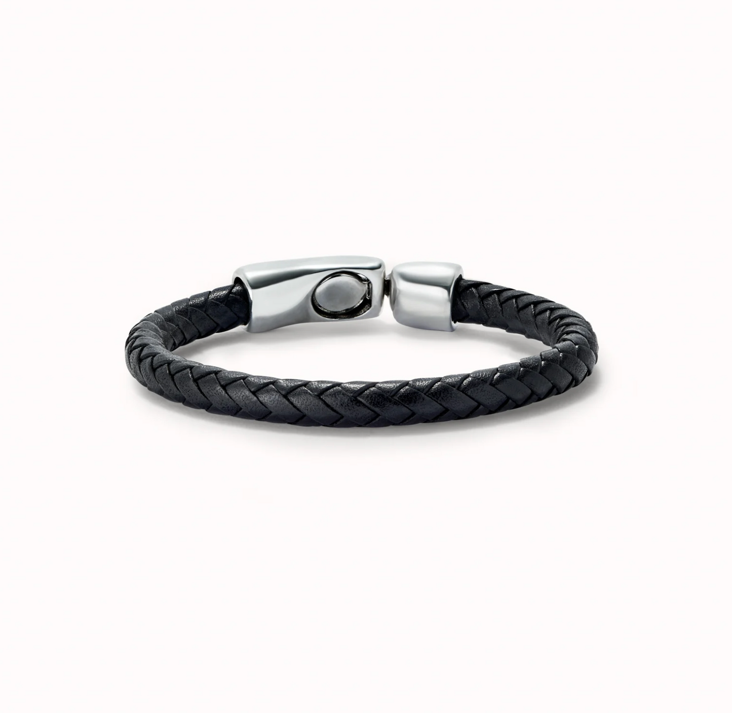 Multi strand leather black bracelet with 2 circles | Uno de 50 | Luby 