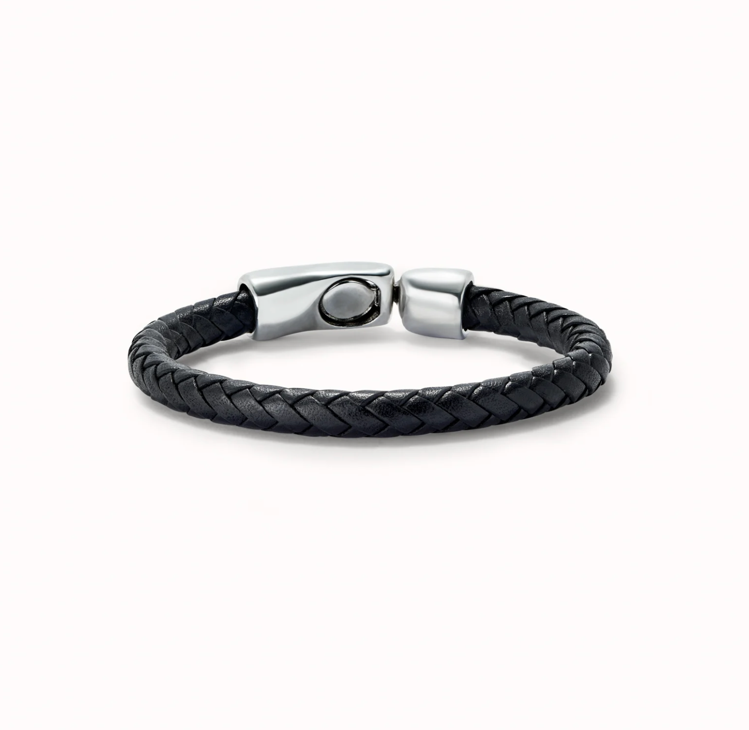 Multi strand leather black bracelet with 2 circles | Uno de 50 | Luby 