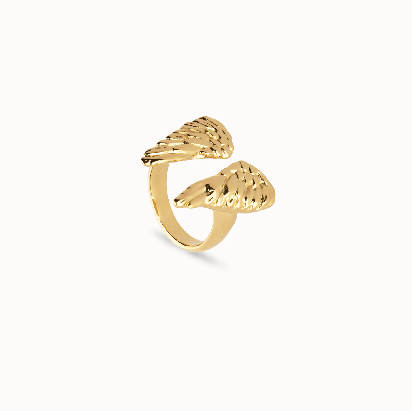 Ring with wing design 18K Gold Plated