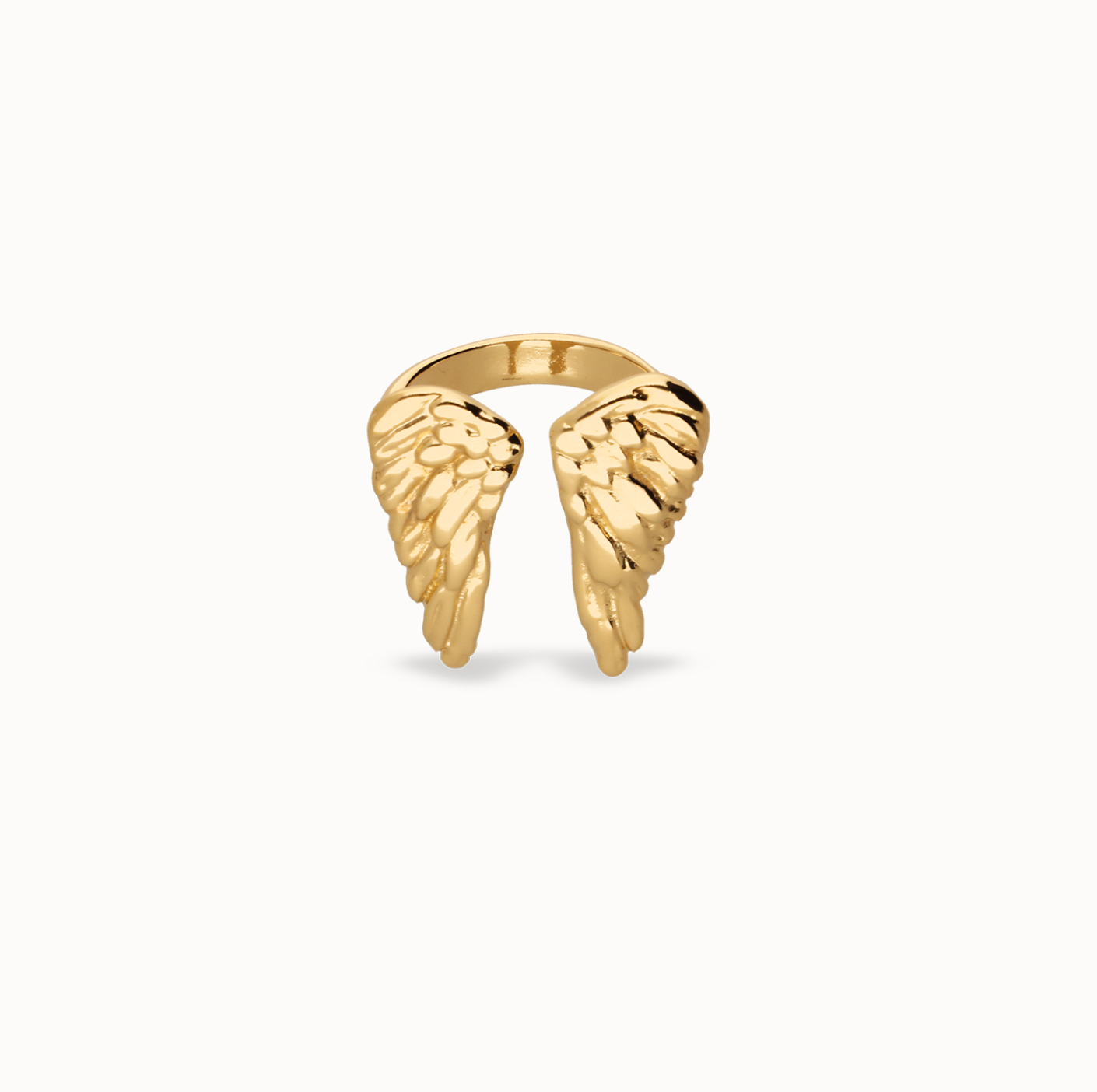 Ring with wing design 18K Gold Plated