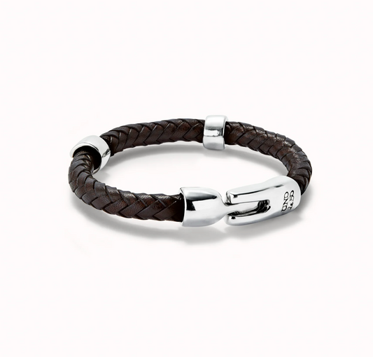 Braided Brown bracelet with clasp