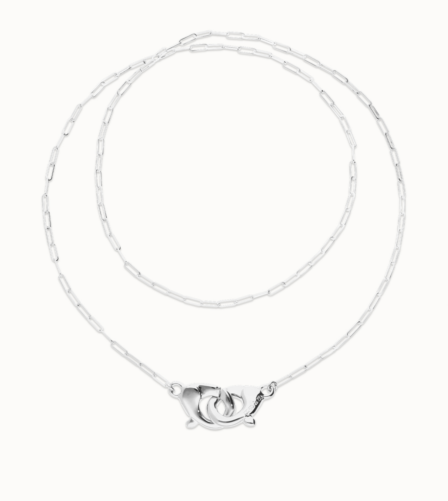 Long necklace with interlocking carabiner