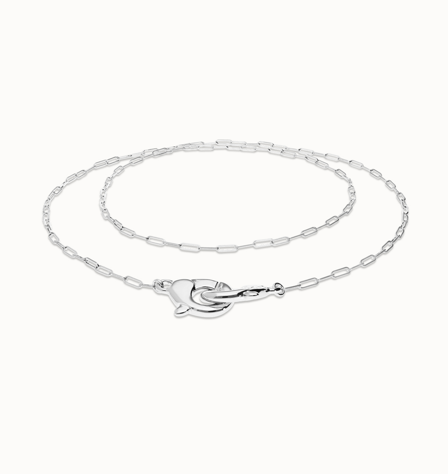 Long necklace with interlocking carabiner