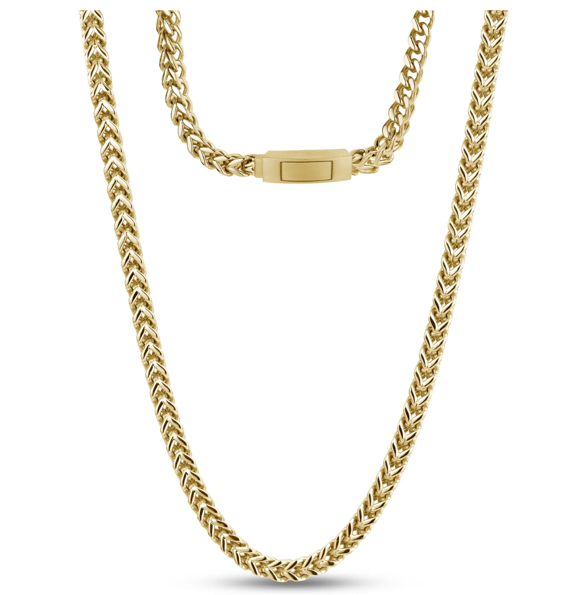 5mm Stainless Steel Franco Link Necklace | ARZ Steel | Luby 