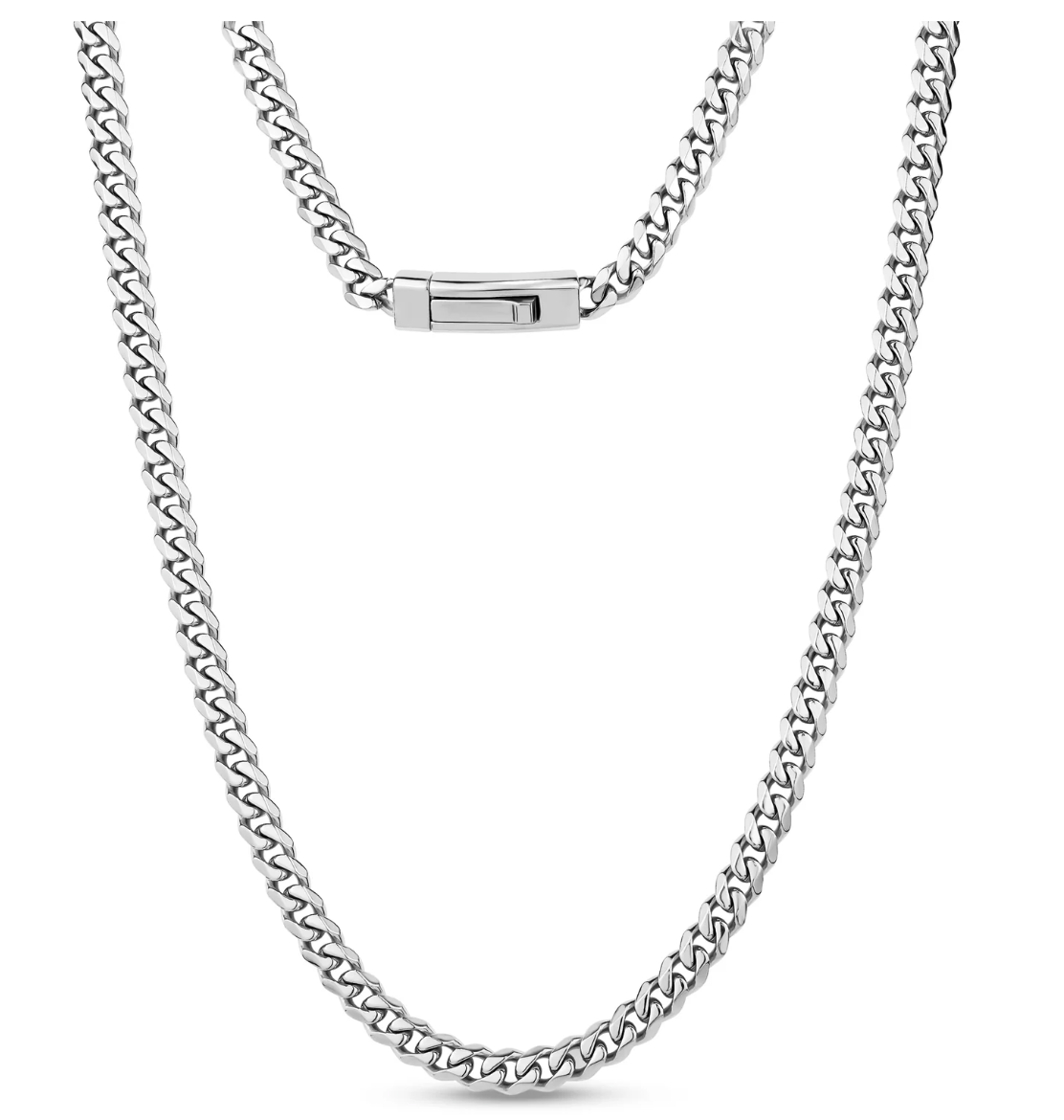 5mm Stainless Steel Cuban Link Necklace