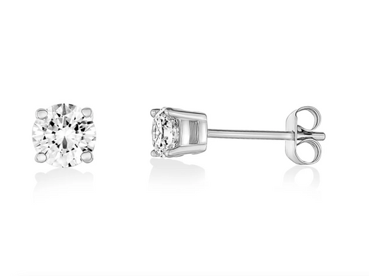 5MM Stainless Steel Cubic Zircon Stud