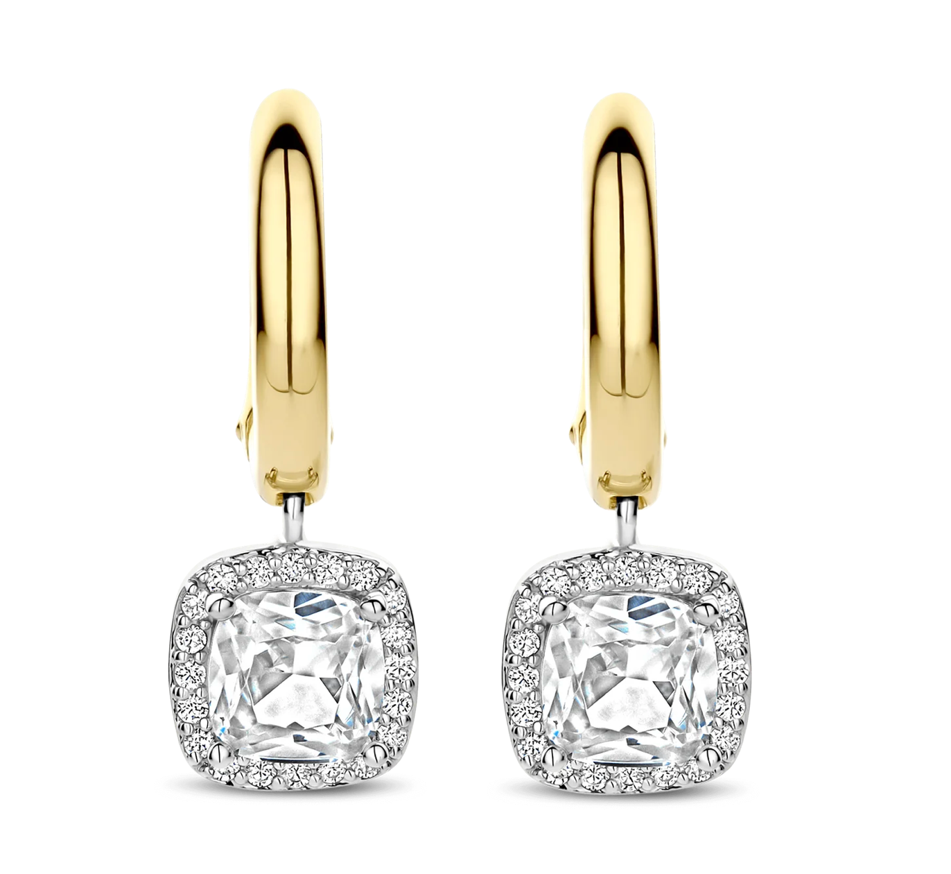 TI SENTO Radiant Gold-Plated Silver Earrings