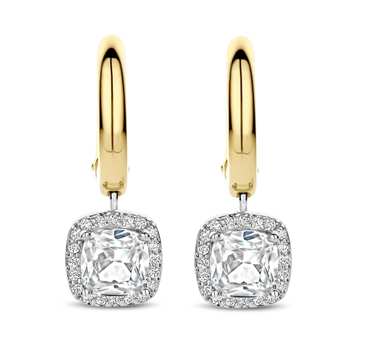 TI SENTO Radiant Gold-Plated Silver Earrings