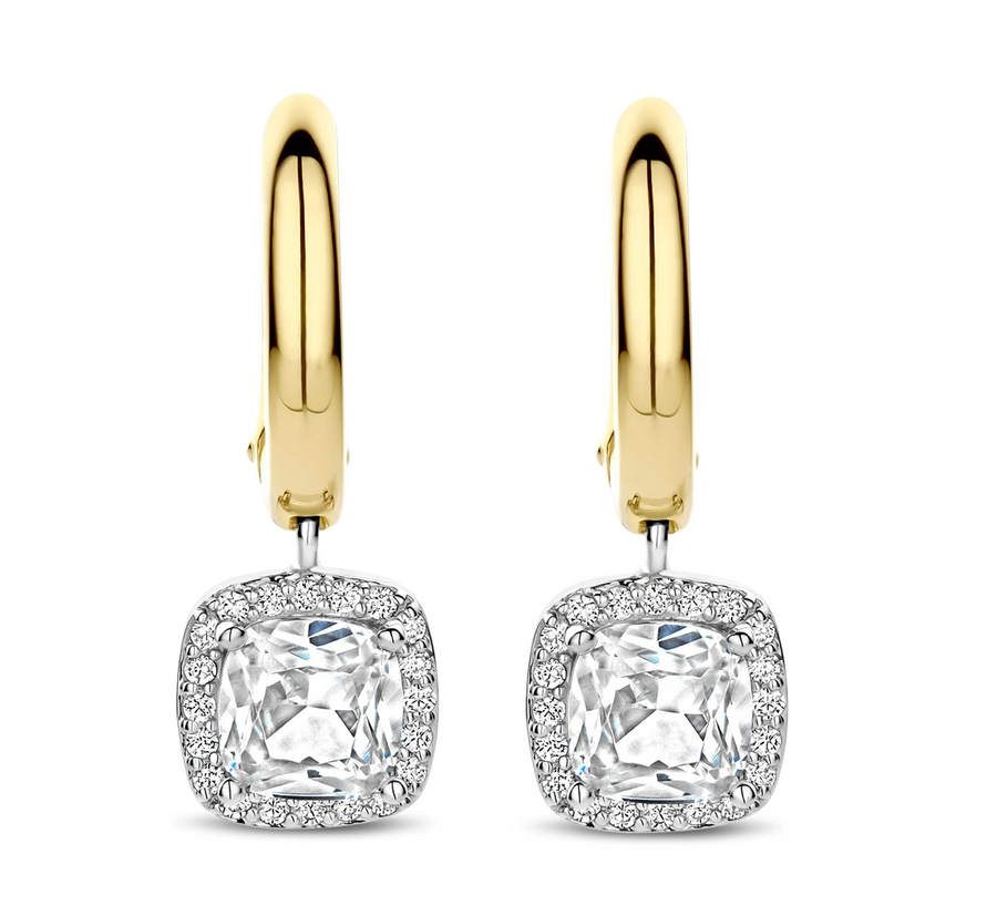 TI SENTO Radiant Gold-Plated Silver Earrings
