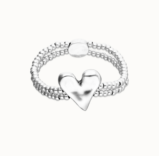 Double elastic bracelet with heart detail | Uno de 50 | Luby 