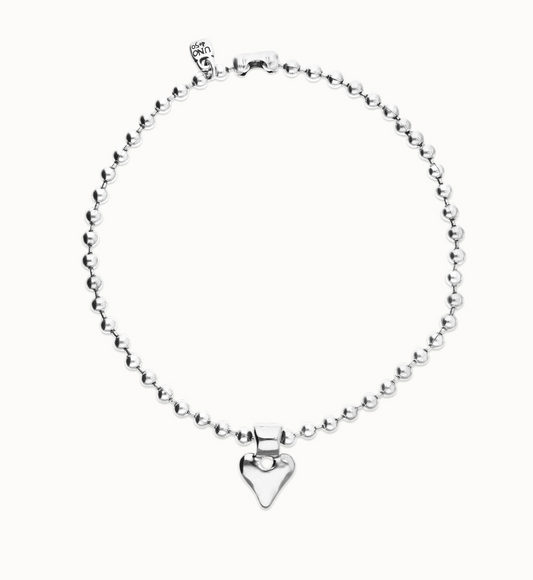 Bead necklace with heart detail | Uno de 50 | Luby 